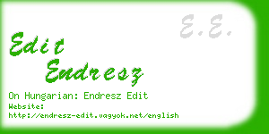 edit endresz business card